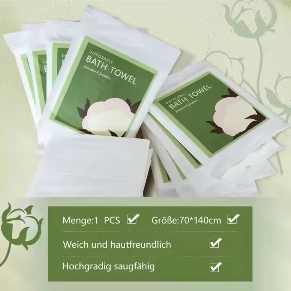 Individually Wrapped Disposable Bath & Shower Towels (10 pack)